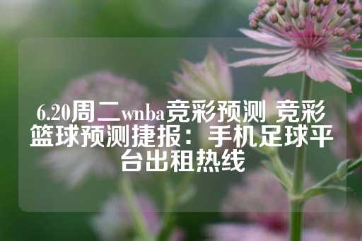 6.20周二wnba竞彩预测 竞彩篮球预测捷报：手机足球平台出租热线-第1张图片-皇冠信用盘出租