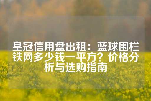 皇冠信用盘出租：蓝球围栏铁网多少钱一平方？价格分析与选购指南-第1张图片-皇冠信用盘出租