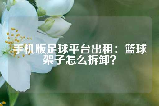 手机版足球平台出租：篮球架子怎么拆卸？-第1张图片-皇冠信用盘出租