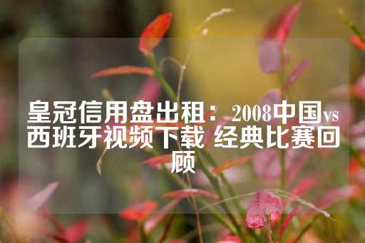 皇冠信用盘出租：2008中国vs西班牙视频下载 经典比赛回顾-第1张图片-皇冠信用盘出租